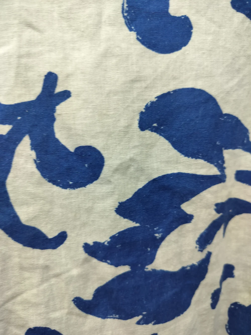 Tru Luxe Blue Floral Linen Blend Tie Sleeve Coastal Blouse - Picture 6 of 8